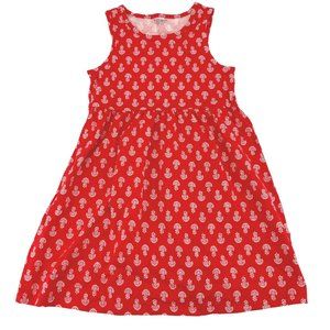 Toughskins | Girl's Fit and Flare Dress | Orange Floral | Large